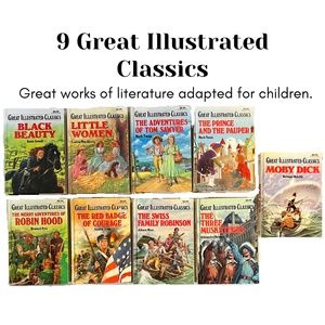 9 Great Illustrated Classics Books
